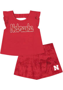 Colosseum Nebraska Cornhuskers Toddler Girls Joy Top and Bottom Set Red