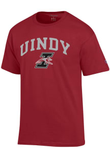 Champion Indianapolis Greyhounds Crimson Arch Mascot Short Sleeve T Shirt