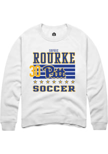 Sophie Rourke Pitt Panthers Mens White NIL Striped Player Crew