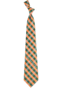Miami Hurricanes Check Mens Tie