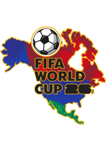 FIFA Souvenir 2026 World Cup North America Lapel Pin - Gold