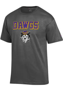 Champion Washington Huskies Charcoal Mascot Short Sleeve T Shirt