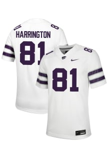 Owen Harrington  Nike K-State Wildcats White NIL Name And Number Football Jersey