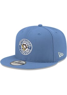New Era Pittsburgh Penguins Light Blue Vintage Logo 9FIFTY Mens Snapback Hat