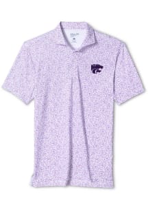 Johnnie O K-State Wildcats Mens Purple Gridiron Short Sleeve Fashion Polo