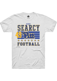 Henry Searcy Pitt Panthers White Football NIL Striped Short Sleeve Player T Shirt