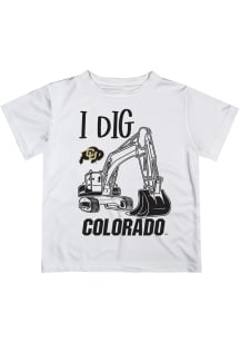 Vive La Fete Colorado Buffaloes Infant Excavator Short Sleeve T-Shirt White