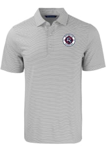 Cutter and Buck New England Revolution Grey Forge Double Stripe Big and Tall Polo