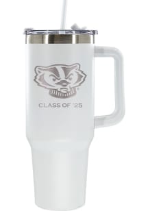 The Memory Company Wisconsin Badgers Class of 2025 40oz Stainless Steel Tumbler - White