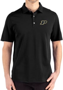Cutter and Buck Purdue Boilermakers Black Advantage Refresh Pique Big and Tall Polo