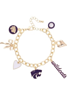 K-State Wildcats Enamel Icons Charm Womens Bracelet