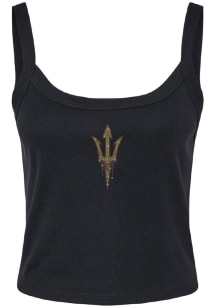Summit Sportswear Arizona State Sun Devils Womens Black Fear the Fork Sequin Tank Top