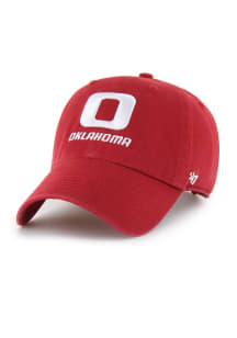47 Oklahoma Sooners Vintage O Clean Up Adjustable Hat - Crimson
