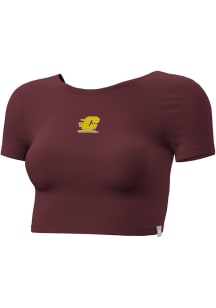 Champion Central Michigan Chippewas Womens Maroon Twist Back Short Sleeve T-Shirt