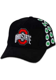 Ohio State Buckeyes Helmet Sticker Corduroy Adjustable Hat - Black