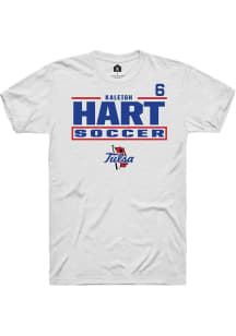 Kaleigh Hart  Tulsa Golden Hurricane White Rally NIL Stacked Box Short Sleeve T Shirt