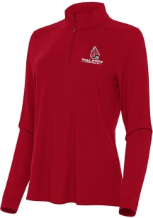 Antigua Ball State Cardinals Womens Red Intent Qtr Zip