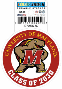 Maryland Terrapins Class of 2030 Durable Stickers - Red