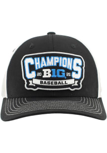 Zephyr Oregon Ducks 2025 Big Ten Baseball Champs LR Dakota Trucker Adjustable Hat - Black