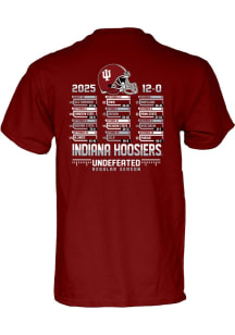 Blue 84 Indiana Hoosiers Crimson Football 2025 Undefeated Regular Season Short Sleeve T Shirt