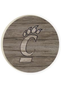 Cincinnati Bearcats 2 Wood Grain Logo Car Coaster - Red