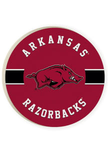 Arkansas Razorbacks Arch 2 Pack Color Logo Car Coaster - Red