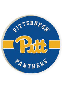 Pitt Panthers 2 Pack Color Logo Car Coaster - Blue