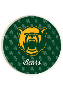 Baylor Bears Cursive 2 Pack Color Logo Car Coaster - Green
