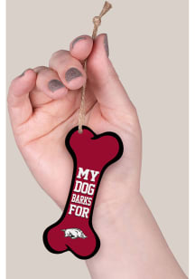 Arkansas Razorbacks Dog Ornament - Red