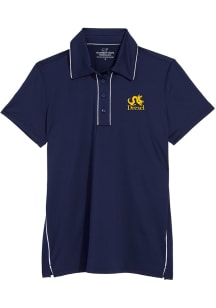 Vineyard Vines Drexel Dragons Womens Navy Blue Sankaty Short Sleeve Polo Shirt