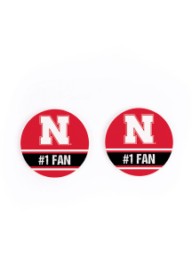 Nebraska Cornhuskers Number One Fan Car Coaster - Red