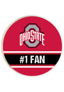 Ohio State Buckeyes Number One Fan Car Coaster - Red