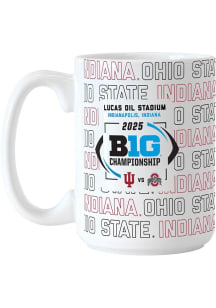 Big Ten 2025 Football Championship Dueling Matchup 15oz Sublimated Ceramic Mug - White
