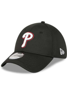 New Era Philadelphia Phillies Mens Black DL Team Pop 39THIRTY Flex Hat