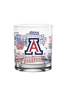Arizona Wildcats 14oz Campus Line Rock Glass - White