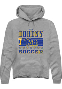 Sofia Doheny Pitt Panthers Mens Grey NIL Striped Player Hood