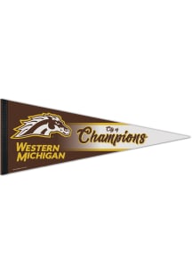 Western Michigan Broncos 12x30 City of Champions Pennant - Brown
