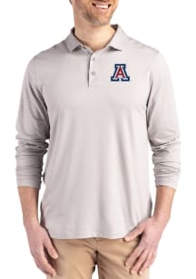 Cutter and Buck Arizona Wildcats Mens Grey Coastline Long Sleeve Polo Shirt