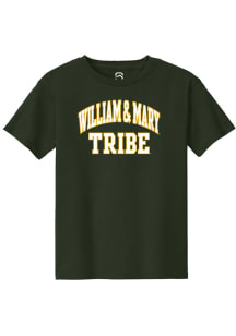 Summit Sportswear William & Mary Tribe Youth Green ARCH STACK Short Sleeve T-Shirt