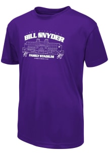 Colosseum K-State Wildcats Youth Purple Snyder Stadium Short Sleeve T-Shirt