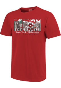 Texas Tech Red Raiders Womens Red Campus Drawing Mom Short Sleeve T-Shirt