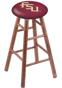Florida State Seminoles Script Round Cushion Maple Pub Stool - Brown