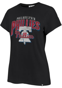 47 Philadelphia Phillies Womens Black Slant Frankie Short Sleeve T-Shirt