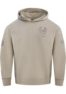 Pro Standard Milwaukee Bucks Mens Brown Neutral Long Sleeve Hoodie