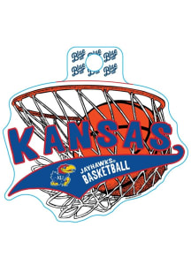 Kansas Jayhawks Centrist Basketball Stickers - Red