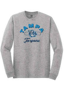Summit Sportswear Tampa Tarpons Grey Vintage Arch Script Long Sleeve T Shirt
