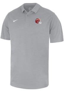 Nike Iowa State Cyclones Mens Silver Helmet Script Short Sleeve Polo