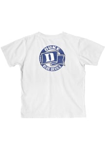 Blue 84 Duke Blue Devils Youth Blue House Flag Short Sleeve T-Shirt