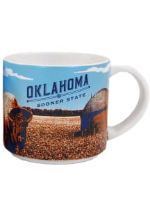 Oklahoma 13 oz Stack Ceramic Mug - Blue