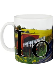 Iowa Color Relief 18 oz Ceramic Mug - White